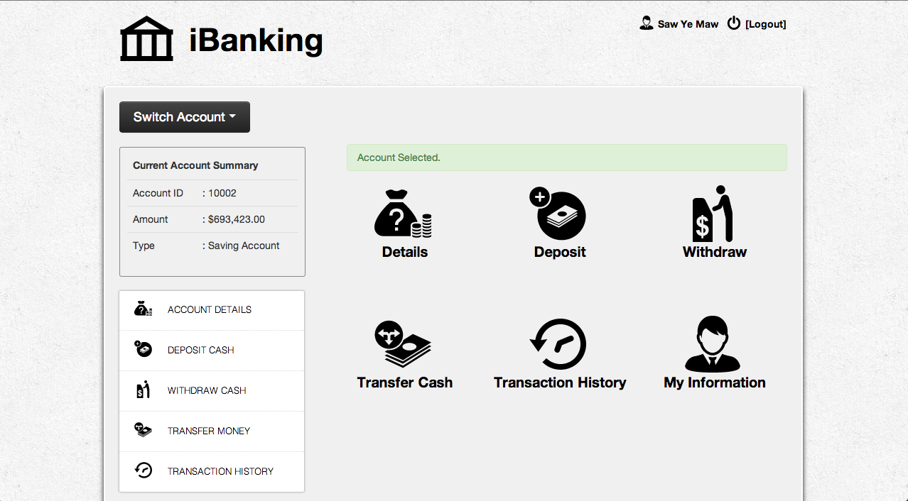 project on internet banking system in java
